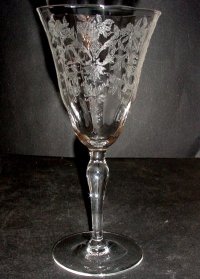 Morgantown # 7668 Galaxy Stem w/ # 810 Lace Bouquet Etch