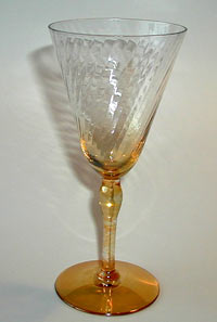 Morgantown Economy Spiral Optic Goblet