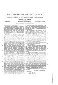 New Martinsville Lamp Collar Patent  814431-2