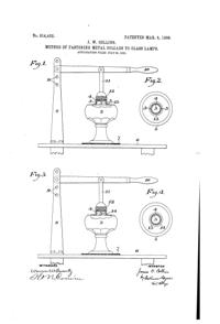 New Martinsville Method of Attaching Lamp Collars Patent  814432-1