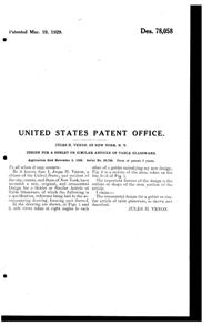 Venon Goblet Design Patent D 78058-2
