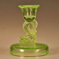 U. S. Glass Dolphin Candleholder