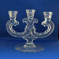 Heisey #1519 Waverly Triple Candleholder