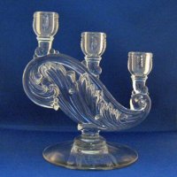 Heisey #1416 Plume 3-light Candleholder