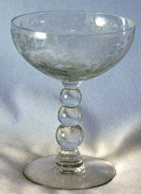 Duncan & Miller #5111-1/2  Saucer Champagne with First Love Etch